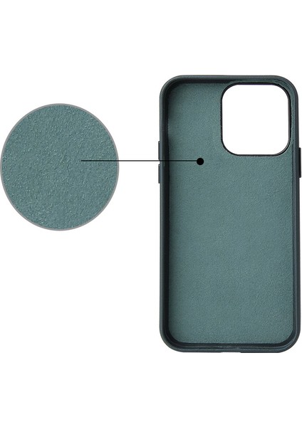 Apple Iphone 13 Pro Max Kılıf Içi Süet Gerçek Deri Eyzi Kapak