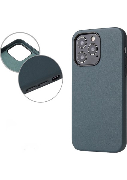 Apple Iphone 13 Pro Max Kılıf Içi Süet Gerçek Deri Eyzi Kapak