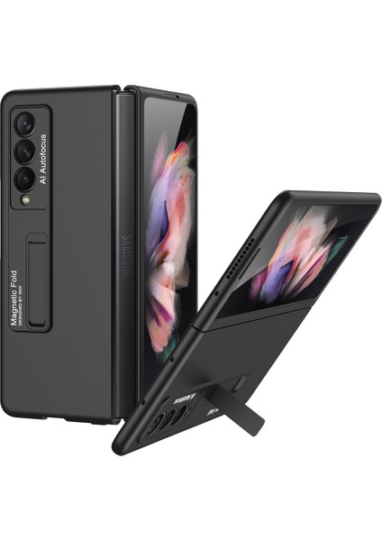 Samsung Galaxy Z Fold 3 Uyumlu Kılıf Manyetik Z Stand Kapak