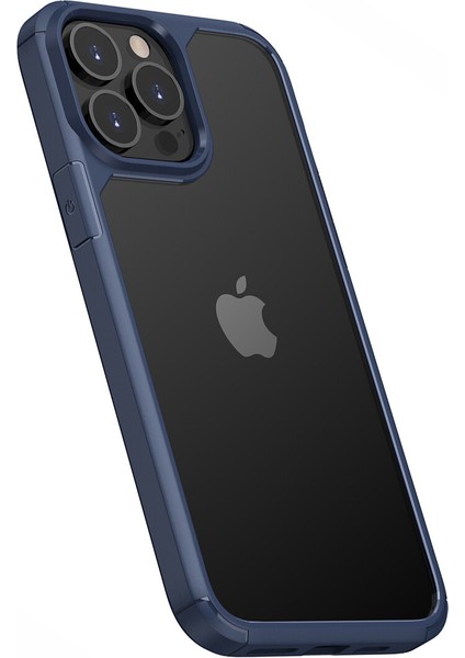 Apple Iphone 13 Pro Max Kılıf Renkli Kenarlı Arkası Şeffaf Roll Kapak