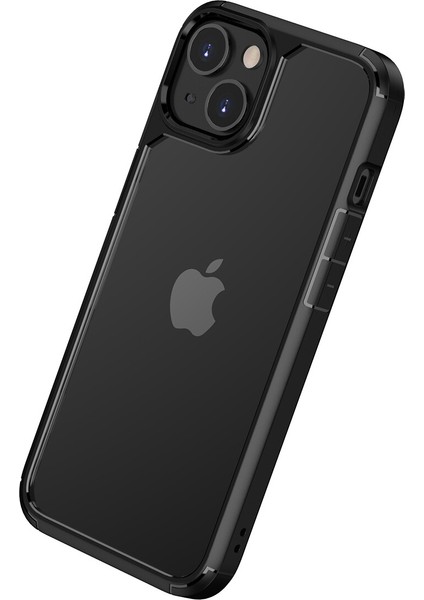 Apple Iphone 13 Pro Max Kılıf Renkli Kenarlı Arkası Şeffaf Roll Kapak