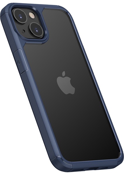 Apple Iphone 13 Kılıf Renkli Kenarlı Arkası Şeffaf Roll Kapak