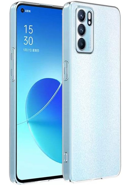 Oppo Reno 6 Kılıf Ultra Ince Şeffaf Silikon