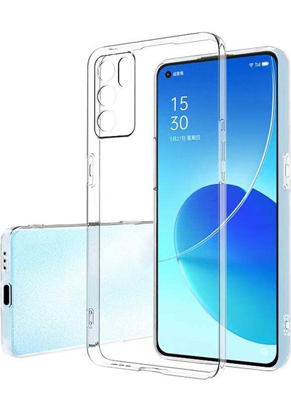 Oppo Reno 6 Kılıf Ultra Ince Şeffaf Silikon