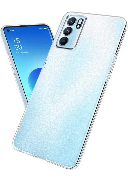 Oppo Reno 6 Kılıf Ultra Ince Şeffaf Silikon