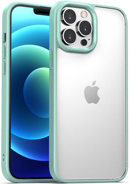 Apple Iphone 13 Pro Kılıf Renkli Silikon Kenarlı Hom Kapak
