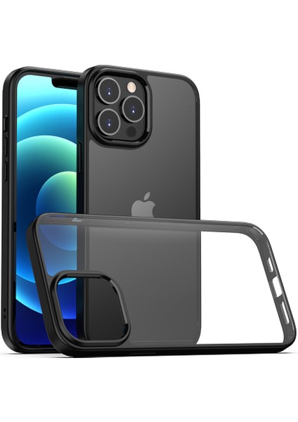 Apple Iphone 13 Pro Kılıf Renkli Silikon Kenarlı Hom Kapak