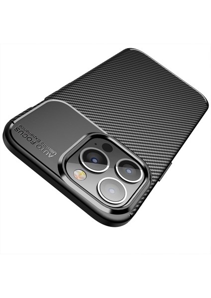 Apple Iphone 13 Pro Max Kılıf Karbon Desenli Lux Negro Silikon