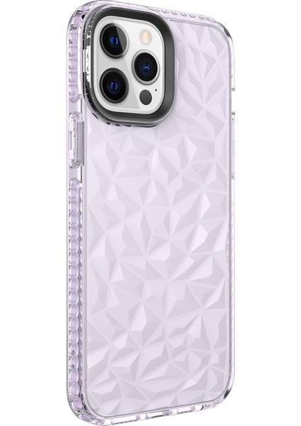 Apple Iphone 13 Pro Max Kılıf Prizma Desenli Kabartmalı Renkli Buzz Kapak