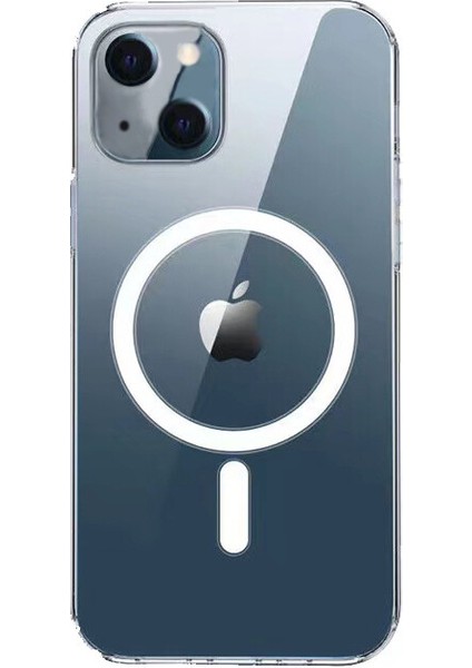 Apple Iphone 13 Kılıf Manyetik Tagsafe Şeffaf Silikon Kapak