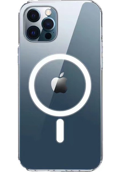 Apple Iphone 13 Pro Max Kılıf Manyetik Tagsafe Şeffaf Silikon Kapak