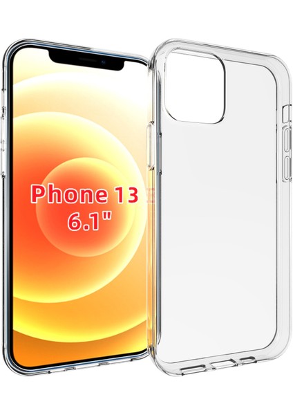 Apple Iphone 13 Kılıf Ultra Ince Şeffaf Silikon