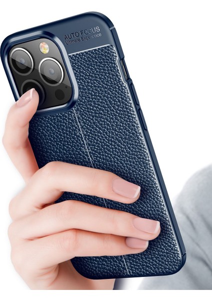 Apple Iphone 13 Pro Max Kılıf Deri Desenli Lux Niss Silikon