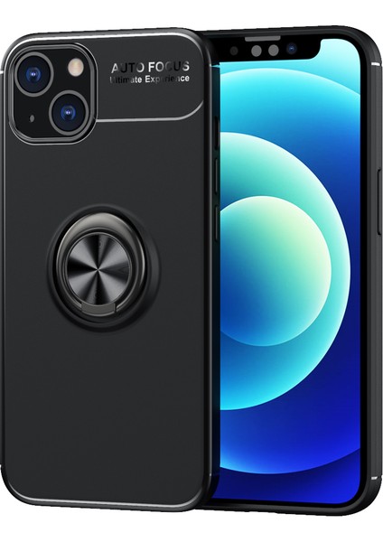 Apple Iphone 13 Mini Kılıf Yüzüklü Manyetik Ravel Silikon