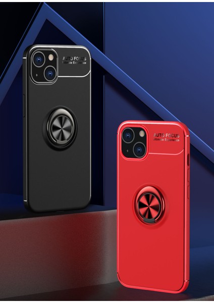 Apple Iphone 13 Mini Kılıf Yüzüklü Manyetik Ravel Silikon