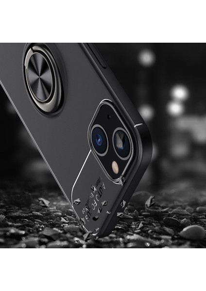 Apple Iphone 13 Mini Kılıf Yüzüklü Manyetik Ravel Silikon