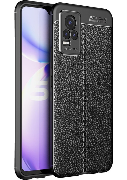Vivo V21 E Kılıf Deri Desenli Lux Niss Silikon