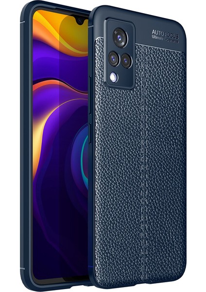 Vivo V21 Kılıf Deri Desenli Lux Niss Silikon