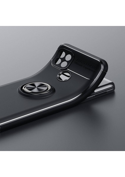 Realme C25 Kılıf Yüzüklü Manyetik Ravel Silikon