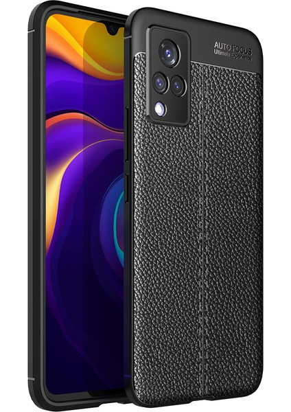 Vivo V21 Kılıf Deri Desenli Lux Niss Silikon