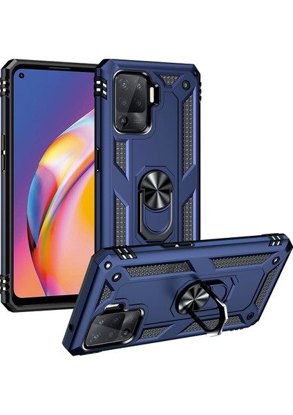 Oppo Reno 5 Lite Kılıf Ultra Korumalı Yüzüklü Manyetik Vega Kapak