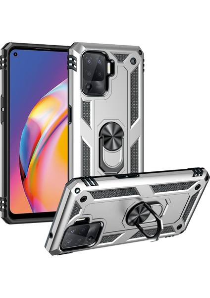 Oppo Reno 5 Lite Kılıf Ultra Korumalı Yüzüklü Manyetik Vega Kapak
