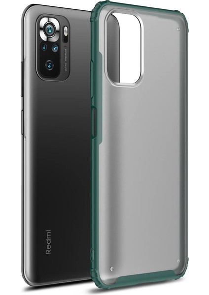 Xiaomi Redmi Note 10 Kılıf Silikon Kenarlı Arkası Buzlu Sert Volks Kapak