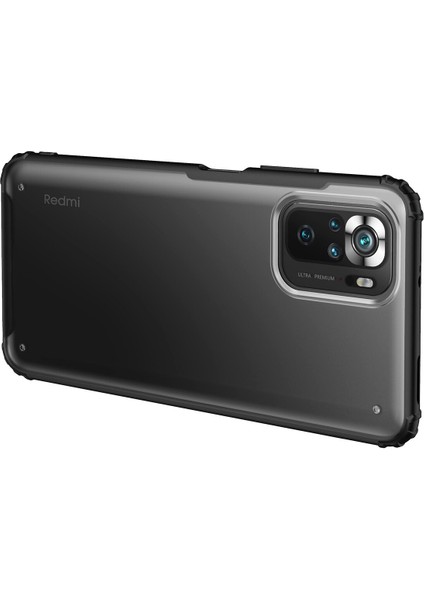 Xiaomi Redmi Note 10 Kılıf Silikon Kenarlı Arkası Buzlu Sert Volks Kapak