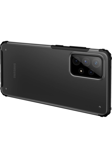 Samsung Galaxy A72 Kılıf Silikon Kenarlı Arkası Buzlu Sert Volks Kapak