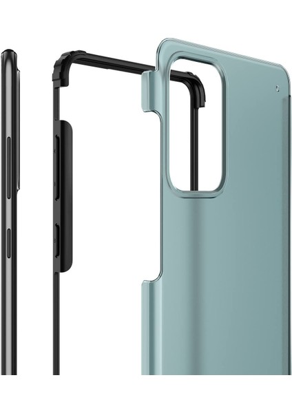 Samsung Galaxy A72 Kılıf Silikon Kenarlı Arkası Buzlu Sert Volks Kapak