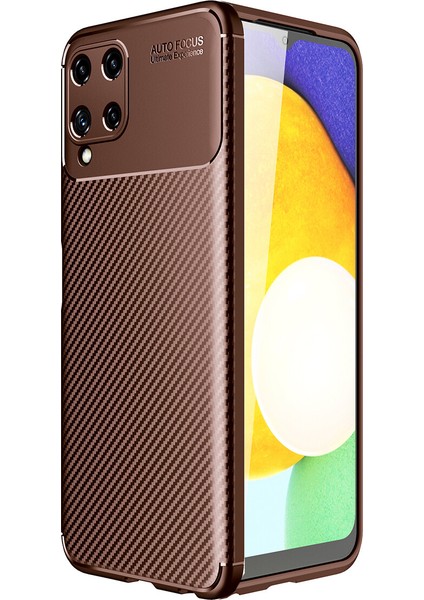 Samsung Galaxy A22 4g Kılıf Karbon Desenli Lux Negro Silikon