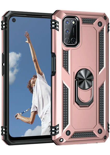 Oppo A92 Kılıf Çift Katmanlı Armour Case