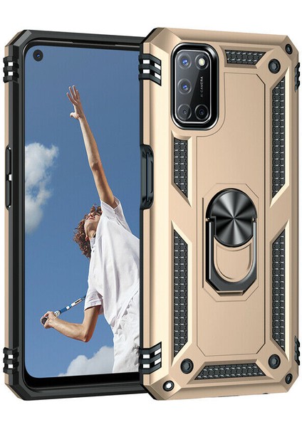 Oppo A92 Kılıf Çift Katmanlı Armour Case