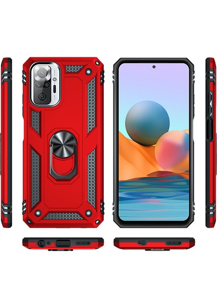 Xiaomi Redmi Note 10 Pro Kılıf Ultra Korumalı Yüzüklü Manyetik Vega Kapak