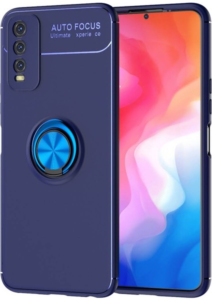 Vivo Y11S Kılıf Yüzüklü Manyetik Ravel Silikon