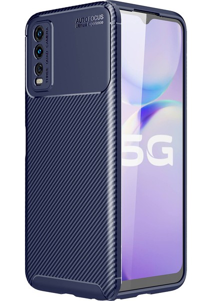 Vivo Y11S Kılıf Karbon Desenli Lux Negro Silikon