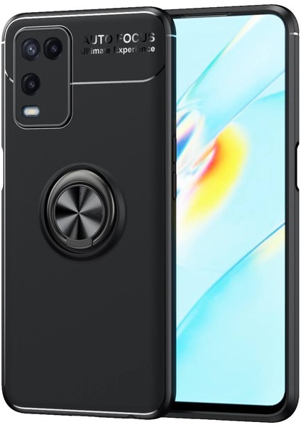 Oppo A54 Kılıf Yüzüklü Manyetik Ravel Silikon