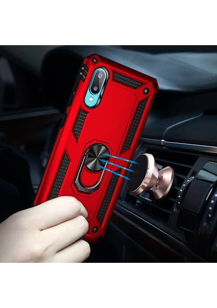 Samsung Galaxy A02 Kılıf Ultra Korumalı Yüzüklü Manyetik Vega Kapak