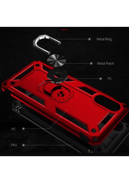 Samsung Galaxy A02 Kılıf Ultra Korumalı Yüzüklü Manyetik Vega Kapak