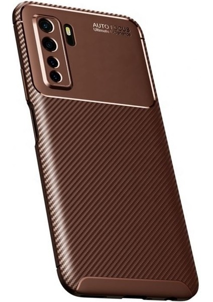 Huawei P40 Lite 5g Kılıf Karbon Desenli Lux Negro Silikon