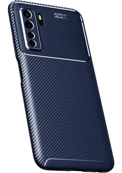 Huawei P40 Lite 5g Kılıf Karbon Desenli Lux Negro Silikon