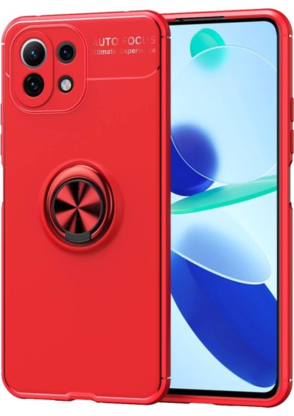 Xiaomi Mi 11 Lite Kılıf Yüzüklü Manyetik Ravel Silikon