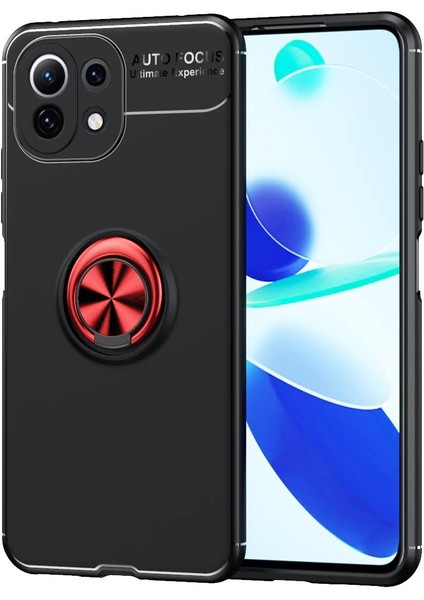 Xiaomi Mi 11 Lite Kılıf Yüzüklü Manyetik Ravel Silikon