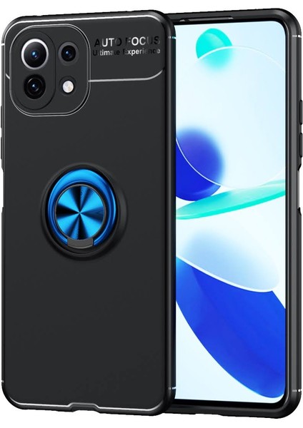 Xiaomi Mi 11 Lite Kılıf Yüzüklü Manyetik Ravel Silikon