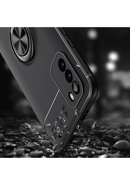 Xiaomi Poco M3 Kılıf Yüzüklü Manyetik Ravel Silikon