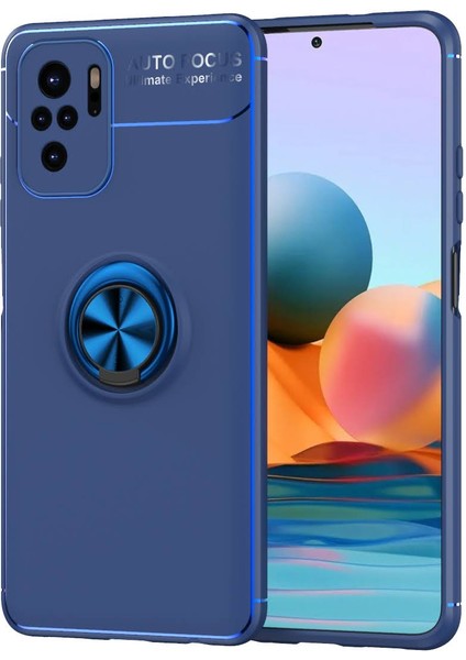 Xiaomi Redmi Note 10S Kılıf Yüzüklü Manyetik Ravel Silikon