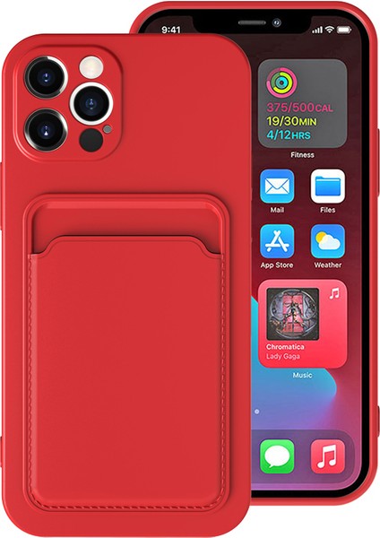 Apple Iphone 12 Pro Kılıf Kart Koymalı Renkli Lux Ofix Silikon