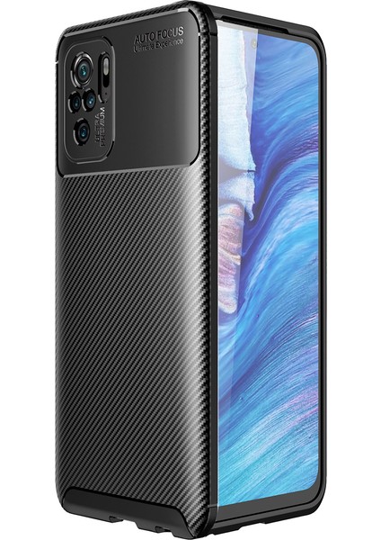 Xiaomi Redmi Note 10S Kılıf Karbon Desenli Lux Negro Silikon