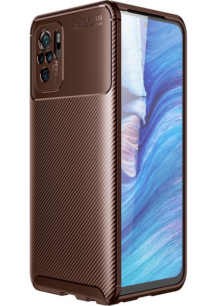 Xiaomi Redmi Note 10 Kılıf Karbon Desenli Lux Negro Silikon