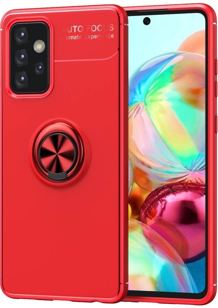 Samsung Galaxy A52 Kılıf Yüzüklü Manyetik Ravel Silikon